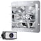 Iliving Silver 10 inch Shutter Exhaust Attic Garage Grow Fan with 3 Speed Thermostat 6 ft. 3 Plugs Cord ILG8SF10V-T - alternate 3
